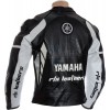 Yamaha Speedblock Black Leather Biker Jacket